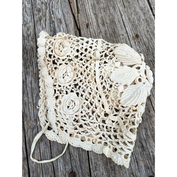 Antique lot crochet baby hat Wool/cotton - Picture 3 of 16